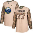 Adidas Sabres #77 Pierre Turgeon Camo Authentic 2017 Veterans Day Stitched Nhl Jersey Nhl
