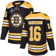 Men's Boston Bruins #16 Derek Sanderson Black Home Authentic 2019 Stanley Cup Final Bound Stitched Hockey Jersey Nhl
