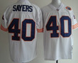 Chicago Bears #40 Gale Sayers White Throwback With Bear Patch  Jersey Nfl