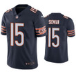 Men's Chicago Bears #15 Trevor Siemian Navy Vapor Untouchable Limited Stitched Jersey Nfl