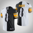 Men's Pittsburgh Steelers #8 Kenny Pickett White Black Split Limited Stitched Jersey Nfl