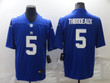 Men's New York Giants #5 Kayvon Thibodeaux 2022 Blue Vapor Untouchable Limited Stitched Jersey Nfl