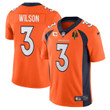 Men's Denver Broncos #3 Russell Wilson Orange With C Patch & Walter Payton Patch Vapor Untouchable Limited Stitched Jersey Nfl