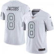 Men's Las Vegas Raiders #8 Josh Jacobs White Color Rush Limited Stitched Jersey Nfl