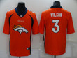 Men's Denver Broncos #3 Russell Wilson Orange Big Logo Number Vapor Untouchable Stitched NFL Nike Fashion Limited Jersey Nfl