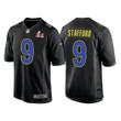 Men's Los Angeles Rams #9 Matthew Stafford 2022 Black Super Bowl LVI Game Stitched Jersey Nfl
