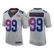 Men's Los Angeles Rams #99 Aaron Donald 2022 Grey Super Bowl LVI Limited Stitched Jersey Nfl