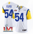 Men's Los Angeles Rams #54 Leonard Floyd 2022 White Super Bowl LVI Vapor Limited Stitched Jersey Nfl