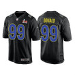 Men's Los Angeles Rams #99 Aaron Donald 2022 Black Super Bowl LVI Game Stitched Jersey Nfl