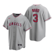 Men's Los Angeles Angels #3 Waylor Ward Grey Cool Base Stitched Jersey Mlb