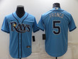 Men's Tampa Bay Rays #5 Wander Franco Light Blue Stitched MLB Cool Base Nike Jersey Mlb