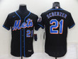 Men's New York Mets #21 Max Scherzer Black Stitched MLB Flex Base Nike Jersey Mlb