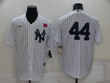 Men's New York Yankees #44 Reggie Jackson White No Name Stitched Rose Nike Cool Base Throwback Jersey Mlb