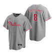 Men's Philadelphia Phillies #8 Nick Castellanos Gray Cool Base Stitched Jersey Mlb