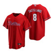 Men's Philadelphia Phillies #8 Nick Castellanos Red Cool Base Stitched Jersey Mlb