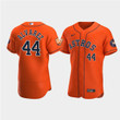 Men's Houston Astros #44 Yordan Alvarez Orange 60Th Anniversary Flex Base Stitched Baseball Jersey Mlb