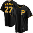 Men's Pittsburgh Pirates #27 Kevin Newman Black Cool Base Stitched Jersey Mlb
