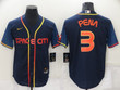 Men's Houston Astros #3 Jeremy Pena 2022 Navy Blue City Connect Cool Base Stitched Jersey Mlb