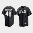 Men's New York Mets #48 Jacob Degrom Black Cool Base Stitched Baseball Jersey Mlb