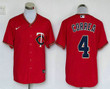 Men's Minnesota Twins #4 Carlos Correa Red Stitched MLB Cool Base Nike Jersey Mlb