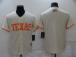 Men's Texas Rangers Blank Cream Stitched MLB Cool Base Nike Jersey Mlb