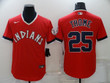 Men's Cleveland Indians #25 Jim Thome Red Stitched Baseball Jersey Mlb