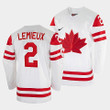 Men's Mario Lemieux Canada Hockey White 2022 Winter Olympic #2 Salt Lake City Jersey Nhl