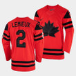 Men's Canada Hockey Mario Lemieux Red 2022 Winter Olympic #2 Gold Winner Jersey Nhl