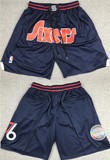 Men's Philadelphia 76Ers Navy Shorts (Run Small) Nba