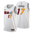Men's Miami Heat #17 P.J. Tucker 2022-23 White City Edition Stitched Jersey Nba