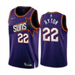 Men's Phoenix Suns #22 Deandre Ayton 2022-23 Purple 75Th Anniversary Icon Edition Stitched Jersey Nba