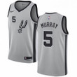 Mens Nike San Antonio Spurs 5 Dejounte Murray Swingman Silver Alternate NBA Jersey Statement Edition Nba