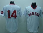 Boston Red Sox #14 Jim Rice 1975 White Throwabck Jersey Mlb