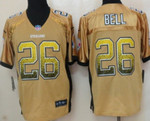 Nike Pittsburgh Steelers #26 Leveon Bell Drift Fashion Yellow Elite Jersey Nfl