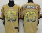 Nike Pittsburgh Steelers #43 Troy Polamalu Drift Fashion Yellow Elite Jersey Nfl