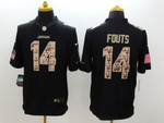 Nike San Diego Chargers #14 Dan Fouts Salute To Service Black Limited Jersey Nfl