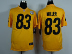 Nike Pittsburgh Steelers #83 Heath Miller Yellow Game Jersey Nfl