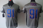Nike New York Giants #91 Justin Tuck Gray Shadow Elite Jersey Nfl