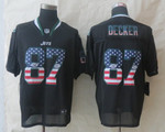 Nike New York Jets #87 Eric Decker  2014 USA Flag Fashion Black Elite Jersey Nfl
