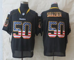 Nike Pittsburgh Steelers #50 Ryan Shazier 2014 USA Flag Fashion Black Elite Jersey Nfl