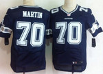 Nike Dallas Cowboys #70 Zack Martin Blue Elite Jersey Nfl