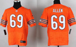 Nike Chicago Bears #69 Jared Allen Orange Elite Jersey Nfl