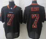Nike Denver Broncos #7 John Elway Lights Out Black Ornamented Elite Jersey Nfl