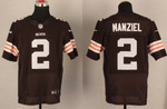 Nike Cleveland Browns #2 Johnny Manziel Brown Elite Jersey Nfl