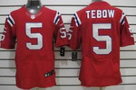 Nike New England Patriots #5 Tim Tebow Red Elite Jersey Nfl