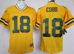 Nike Green Bay Packers #18 Randall Cobb Yellow Elite Jersey Nfl