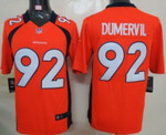 Nike Denver Broncos #92 Elvis Dumervil Orange Limited Jersey Nfl