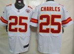Nike Kansas City Chiefs #25 Jamaal Charles White Elite Jersey Nfl