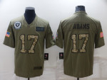 Men's Las Vegas Raiders #17 Davante Adams Olive Camo Salute To Service Limited Stitched Jersey Nfl