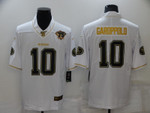 Men's San Francisco 49Ers #10 Jimmy Garoppolo White 75Th Patch Golden Edition Stitched NFL Nike Limited Jersey Nfl
